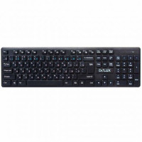 Клавиатура беспроводная Delux DLK-150GB, 12 дополнительных клавиш, черная