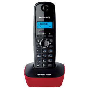 Dect телефон Panasonic KX-TG1611RUR, черный/красный