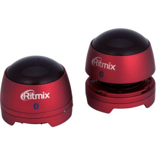 Акустическая система Ritmix SP-2013BT (2.0), Bluetooth, 4W RMS, LiIon/USB, красный