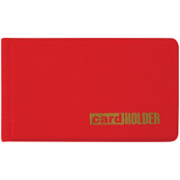 Визитница карманная OfficeSpace на 20 визиток, 65*110 мм, ПВХ, красный