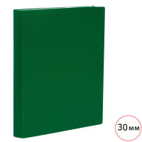 Папка файловая на 100 файлов Стамм, А4 формат, корешок 30 мм, зеленая