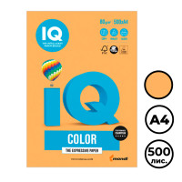 Бумага IQ Color Neon, А4, 80 г/м2, 500 листов, оранжевый неон