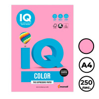 Бумага IQ Color Pale, А4, 160 г/м2, 250 листов, розовая