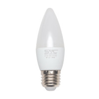 Лампа светодиодная SVC C35-9W-E27-3000K, 9 Вт, 3000К, теплый белый свет, E27, форма свеча