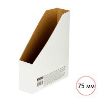 Накопитель-лоток архивный из микрогофрокартона OfficeSpace, вместимость 700 листов, 75 мм, белый