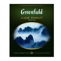 Чай Greenfield Magic Yunnan, черный, 100 пакетиков