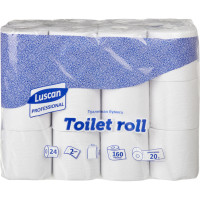 Туалетная бумага рулонная Luscan Professional, 20 метров, 2-х слойная, 24 рулона