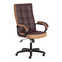 Кресло для руководителя Trendy, экокожа/ткань, коричневое