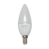 Лампа светодиодная SVC C35-9W-E14-4200K, 9 Вт, 4200К, нейтральный белый свет, E14, форма свеча