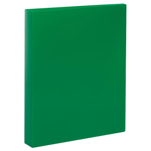 Папка Стамм, А4 формат, на 4 кольцах, корешок 40 мм, зеленая