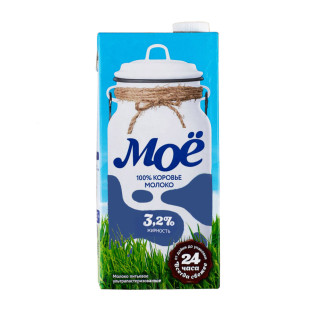 Молоко Моё, 950 мл, 3,2%, тетрапакет