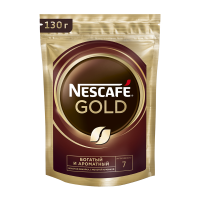 Кофе растворимый Nescafe Gold, 130 гр, вакуумная упаковка