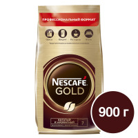 Кофе растворимый Nescafe Gold, 900 гр, вакуумная упаковка