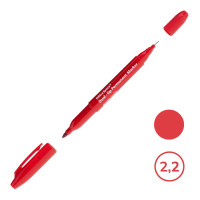 Перманентті маркер OfficeSpace, екіжақты, 0.8-2.2 мм, қызыл, баға бір дана үшін