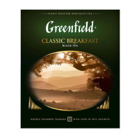 Чай Greenfield Classic Breakfast, черный, 100 пакетиков