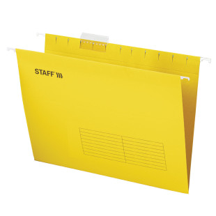 Папка подвесная Staff, А4 формат, желтые, 10 шт.