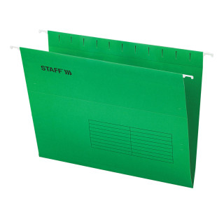 Папка подвесная Staff, А4 формат, зеленые, 10 шт.