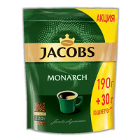 Ерігіш кофе Jacobs Monarch, 220 гр, вакуумды қаптама