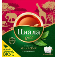 Чай Пиала Gold Классический, черный, 100 пакетиков без индивидуальной упаковки
