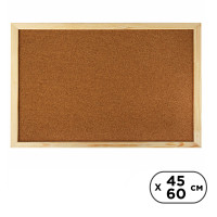 Доска пробковая Brauberg, для объявлений, размер 45*60 см, деревянная рамка
