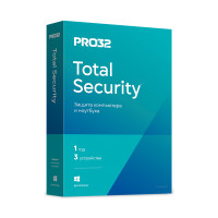 Антивирус PRO32 Total Security, 3 устройства, лицензия на 12 месяцев, box