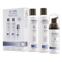 Набор для ухода за волосами Nioxin System 6, шампунь, кондиционер, маска.