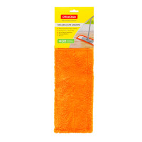 Запаска для швабры OfficeClean Professional, с карманами, микрофибра, размер 40*10 см, оранжевая