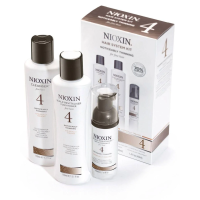 Набор для ухода за волосами Nioxin System 4, шампунь, кондиционер, маска.