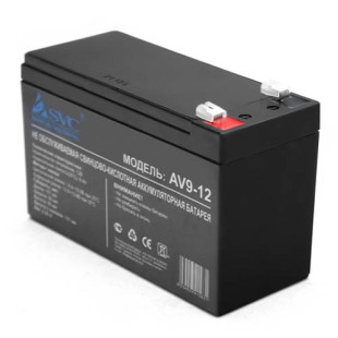 Аккумуляторная батарея SVC AV9 -12, 12В, 9 Ач, размер 95*151*65 мм, черная