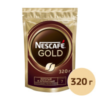 Кофе растворимый Nescafe Gold, 320 гр, вакуумная упаковка