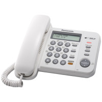 Телефон проводной Panasonic "KX-TS2358RUW", белый