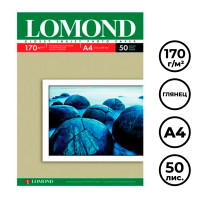 Фотобумага Lomond, A4 формат, 170 г/м2, 50 листов, глянцевая