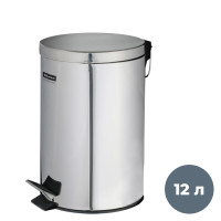 Ведро-контейнер для мусора OfficeClean Professional, 12 л, нержавеющая сталь
