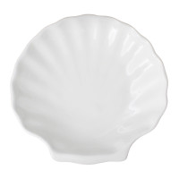 Тарелка Yiwumart, фарфор, форма - ракушка, 20,5*22 см, белый