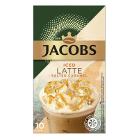 Кофейный напиток Jacobs Iced Latte Salted Caramel 3в1, 215 гр, 10 пакетиков