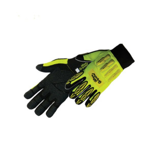 Антивибрационные анти-ударные перчатки, черно-зеленые