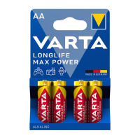 Батарейки Varta LONGLIFE Max Power Mignon пальчиковые AA LR6, 1.5V, 4 шт./уп, цена за упаковку