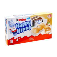 Вафли Kinder Happy Hippo Haselnuss, с молочно-ореховой начинкой, 103,5 гр