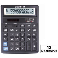 Калькулятор настольный Staff STF-777, 12 разрядов, 210*165*30 мм, черный