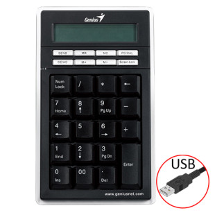 Keyboard NumPad Pro, with Calculator, Slim, USB, Black,, Genius.