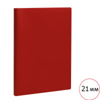 Папка файловая на 40 файлов Стамм, А4 формат, корешок 21 мм, красная
