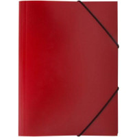Папка OfficeSpace, А4 формат, 500 мкм, на резинке, красная