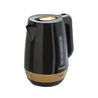 Электрический чайник Sonnen KT-1776, 1,7 л, пластик, черный/горчичный