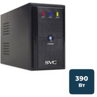 ИБП SVC V-650-L, 650ВА/390Вт, черный