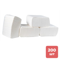Туалетная бумага листовая Murex, 200 л., 1-слойная, Z-сложение, белая, 24 шт/кор