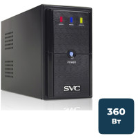 ИБП SVC V-600-L, 600ВА/360Вт, черный