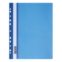 Папка-скоросшиватель Стамм, А4 формат, 160 мкм, синяя, с перфорацией