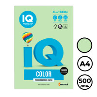 Бумага IQ Color Pale, А4, 80 г/м2, 500 листов, зеленая