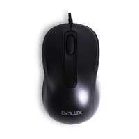Мышь проводная оптическая Delux DLM-109OUB, USB, 3 кнопки, 1000 dpi, черная