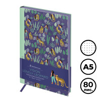 Записная книжка Greenwich Line "Vision. Lovely leopard", А5, 80 листов. в точку